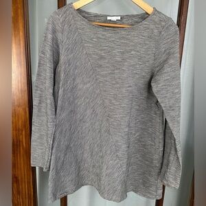 Pure Jill J.Jill Women's SMALL Tunic Long Sleeve Black Striped Lagonlook Coastal